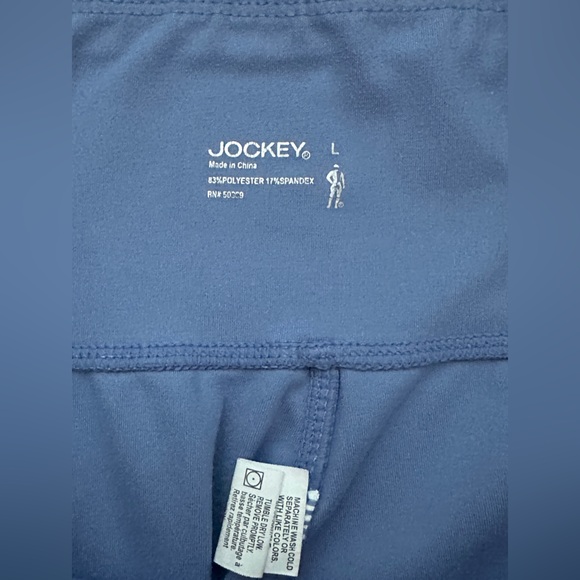 Jockey leggings (thick warm) size L- light blue, capri, w/front hideaway pocket - Picture 3 of 7